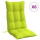 Kėdės pagalvėlės, 6vnt., ryškiai žalios, oksfordo audinys