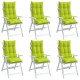 Kėdės pagalvėlės, 6vnt., ryškiai žalios, oksfordo audinys