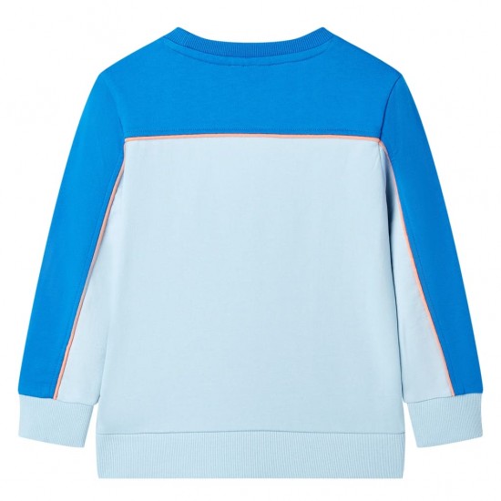 Vaikiškas sportinis megztinis, ryškiai ir šviesiai mėlynas, 116 dydžio