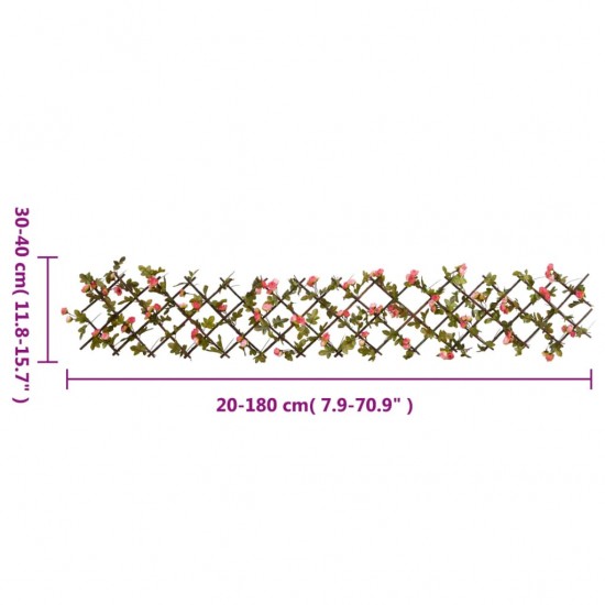 Dirbtinės gebenės treliažai, 5vnt., rožiniai, 180x20cm