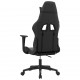 Žaidimų kėdė, juodos ir pilkos spalvos, dirbtinė oda