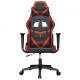 Žaidimų kėdė, juodos ir raudonos spalvos, dirbtinė oda