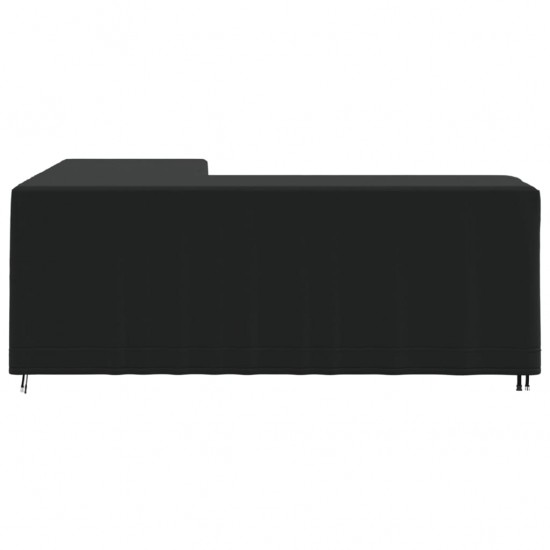 L formos sofos uždangalas, juodas, 254x254x80cm, 420D oksfordas