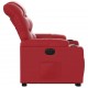 Atsistojantis elektrinis krėslas, raudonas, dirbtinė oda