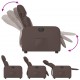 Elektrinis atlošiamas krėslas, rudos spalvos, dirbtinė oda