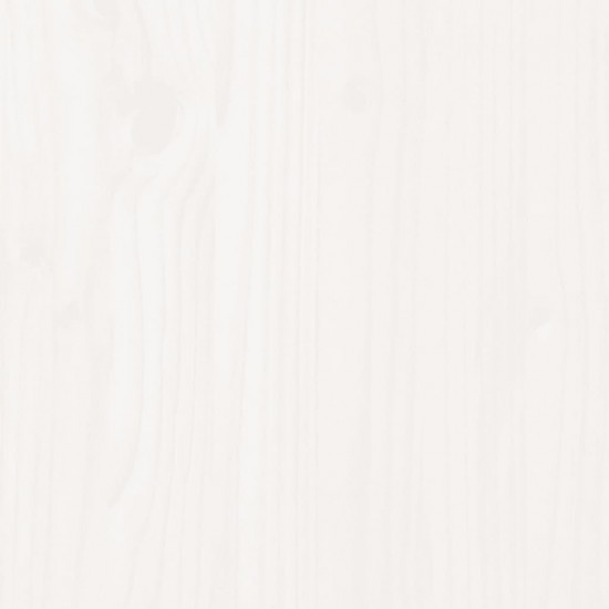 Sodo lovelis su kojelėmis, baltas, 110x31x70cm, pušies masyvas