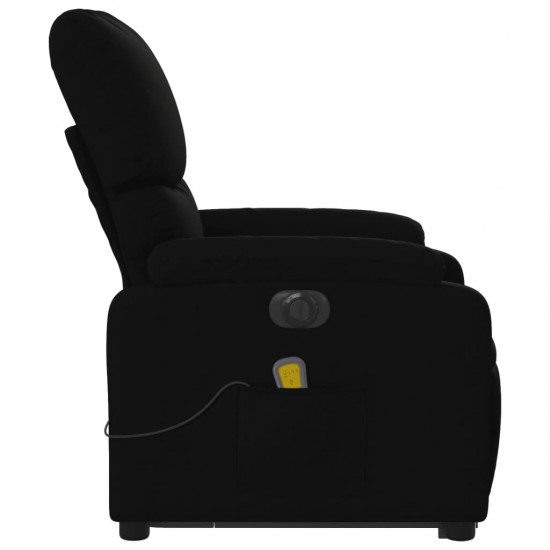 Atsistojantis elektrinis masažinis krėslas, juodas, audinys