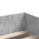 Lovos rėmas su stalčiais, betono pilkos spalvos, 90x200cm