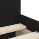 Lovos rėmas su stalčiais, juodas, 75x190cm, mažas vienvietis