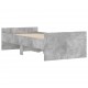 Lovos rėmas su stalčiais, betono pilkos spalvos, 100x200cm