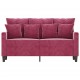 Dvivietė sofa, raudonojo vyno spalvos, 120cm, aksomas