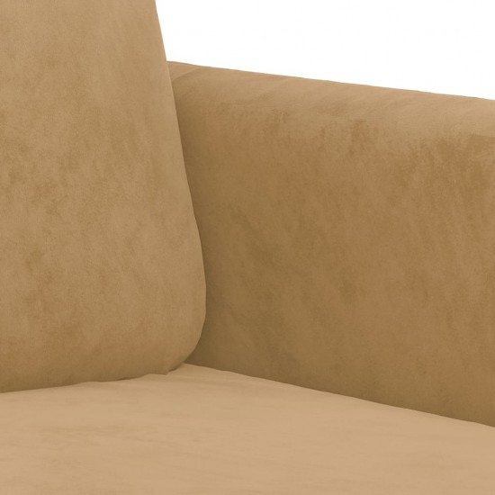 Dvivietė sofa, rudos spalvos, 140cm, aksomas