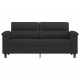Dvivietė sofa, juodos spalvos, 140cm, mikropluošto audinys