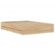 Lovos rėmas su stalčiais, ąžuolo, 135x190cm, apdirbta mediena