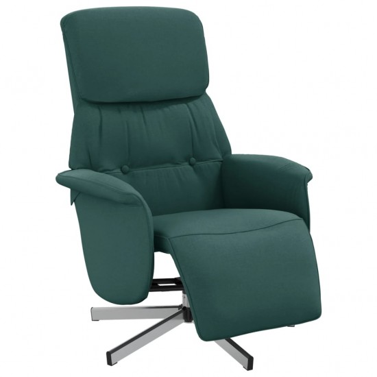 Atlošiama kėdė su pakoja, tamsiai žalios spalvos, audinys