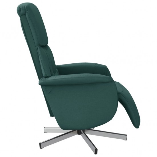 Atlošiama kėdė su pakoja, tamsiai žalios spalvos, audinys
