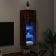 TV spintelė su LED lemputėmis, dūminio ąžuolo, 30,5x30x90cm