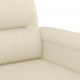 Dvivietė sofa, kreminės spalvos, 120cm, dirbtinė oda