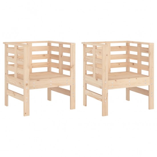 Sodo kėdės, 2vnt., 61,5x53x71cm, pušies medienos masyvas