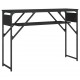 Konsolinis staliukas su lentyna, juodas, 105x30x75cm, mediena