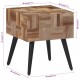 Šoninis staliukas, 40x40x45cm, perdirbta tikmedžio mediena