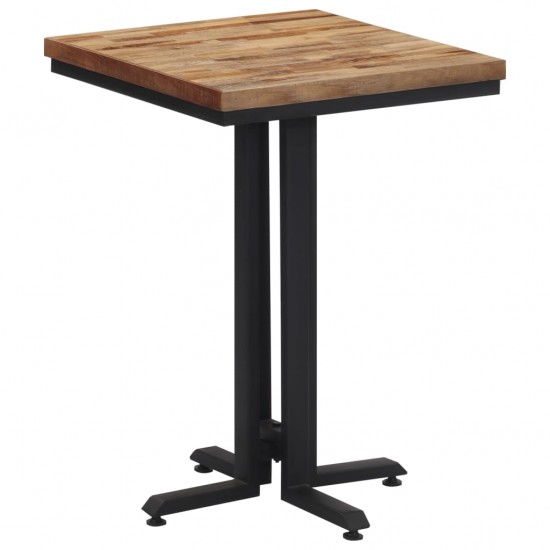 Valgomojo stalas, 55x55x76cm, perdirbta tikmedžio mediena
