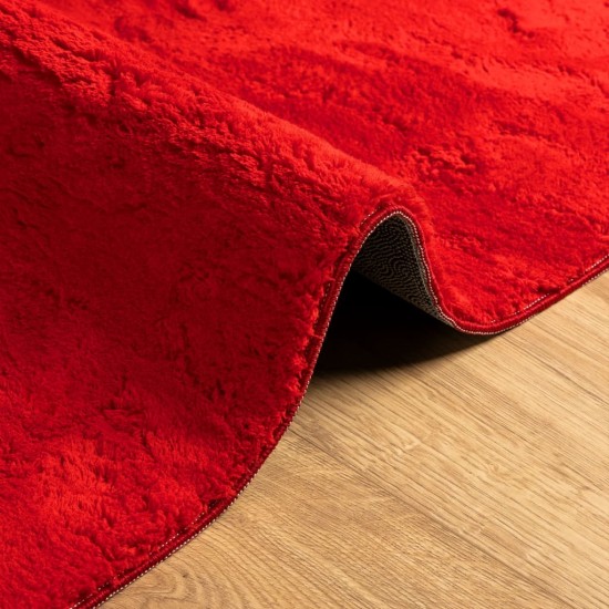 Kilimas HUARTE, raudonos spalvos, 120x120cm, trumpi šereliai
