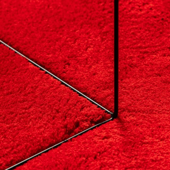 Kilimas HUARTE, raudonos spalvos, 120x120cm, trumpi šereliai
