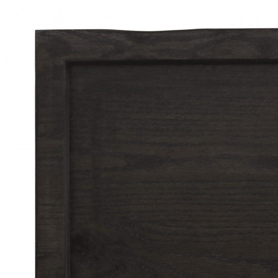 Sieninė lentyna, tamsiai ruda, 140x30x(2-6) cm, ąžuolo masyvas