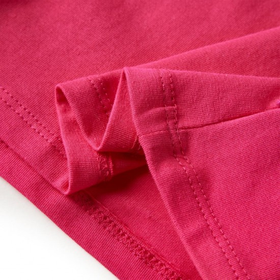 Vaikiški marškinėliai ilgomis rankovėmis, ryškiai rožiniai, 116 dydžio