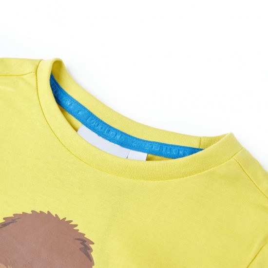 Vaikiški marškinėliai trumpomis rankovėmis, geltoni, 116 dydžio