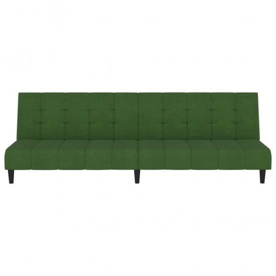 Dvivietė sofa-lova, tamsiai žalios spalvos, aksomas