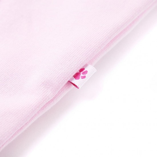 Vaikiškas sportinis megztinis su gobtuvu, šviesiai rožinis, 116 dydžio
