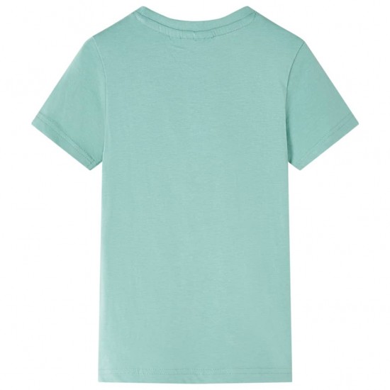 Vaikiški marškinėliai, šviesios chaki spalvos, 128 dydžio