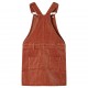 Vaikiškas kombinezonas-suknelė, smėlio spalvos, velvetas, 128 dydžio