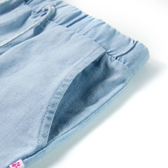 Vaikiški šortai, šviesios džinso mėlynos spalvos, 128 dydžio