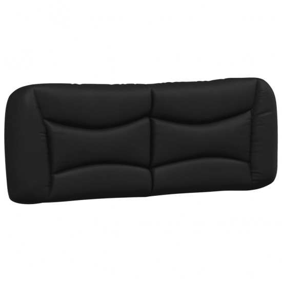 Galvūgalio pagalvėlė, juodos spalvos, 140cm, dirbtinė oda