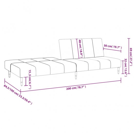 Dvivietė sofa-lova, juodos spalvos, aksomas