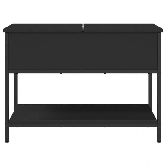 Kavos staliukas, juodas, 70x50x50cm, apdirbta mediena/metalas