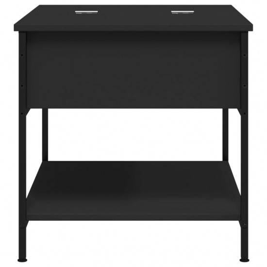 Kavos staliukas, juodas, 70x50x50cm, apdirbta mediena/metalas