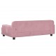 Vaikiška sofa, rožinės spalvos, 90x53x30cm, aksomas