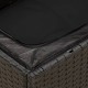 Sodo komplektas su pagalvėlėmis, 10 dalių, juodas, poliratanas