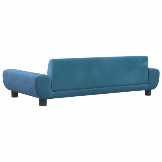 Vaikiška sofa, mėlynos spalvos, 100x54x33cm, aksomas