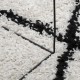 Shaggy tipo kilimas, kreminis ir juodas, 200x280cm