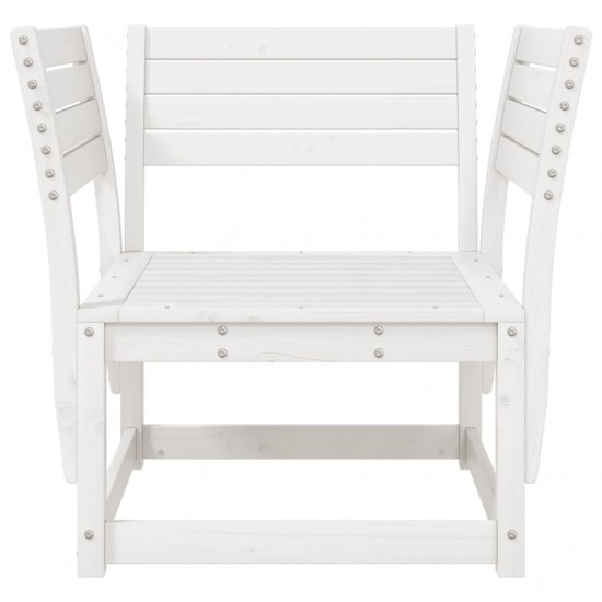 Sodo kėdė, balta, 83x73x78cm, pušies medienos masyvas