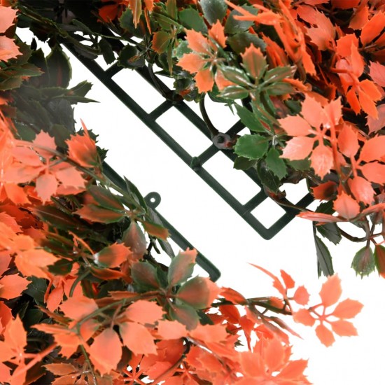   Dirbtinių klevo lapų tvoros, 6vnt., šviesiai raudonos, 40x60cm