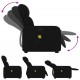 Atsistojantis atlošiamas masažinis krėslas, juodas, audinys