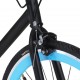 Fiksuotos pavaros dviratis, juodas ir mėlynas, 700c, 51cm