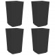 Sodo loveliai, 4vnt., juodos spalvos, 32,5x32,5x57cm, PP