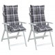 Kėdės pagalvėlės, 2vnt., oksfordo audinys, languotos